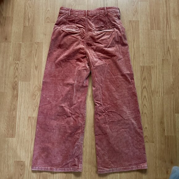 Anthropologie Pilcro High Rise Cropped Wide Leg Corduroy Pants Size 29 - Picture 5 of 7